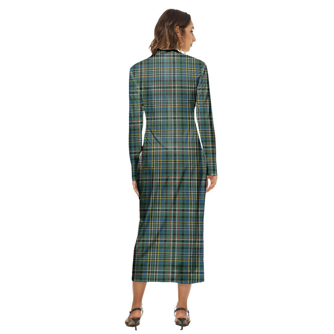 Scott Green Ancient Tartan Plaid Women's Hip Dress