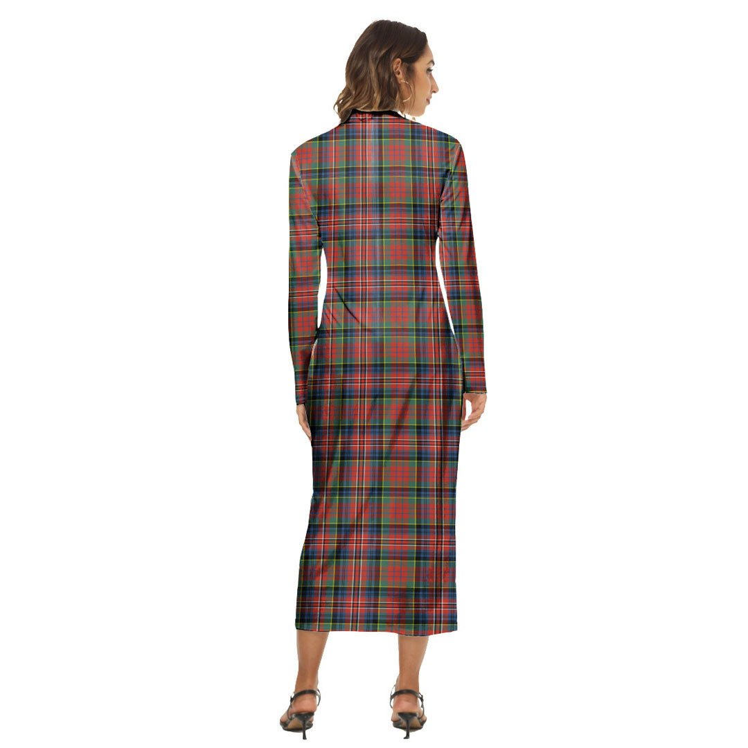 MacPherson Ancient Tartan Plaid Women's Hip Dress