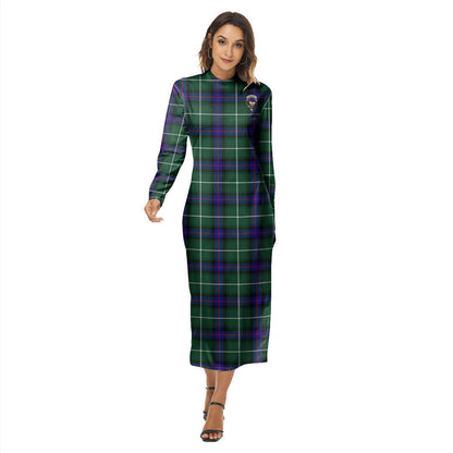 MacDonald of the Isles Hunting Modern Tartan Crest Women's Hip Dress