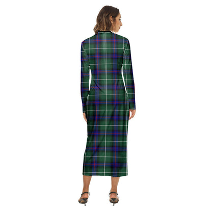 MacDonald of the Isles Hunting Modern Tartan Crest Women's Hip Dress