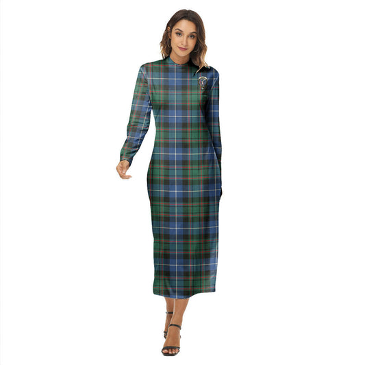 MacRae Hunting Ancient Tartan Crest Women's Hip Dress