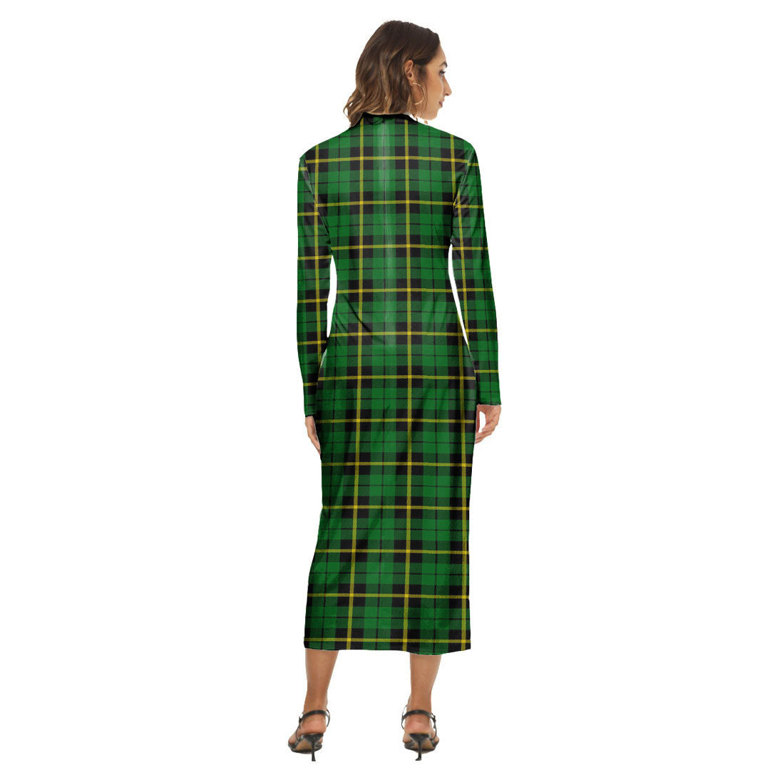 Wallace Hunting Green Tartan Plaid Women's Hip Dress