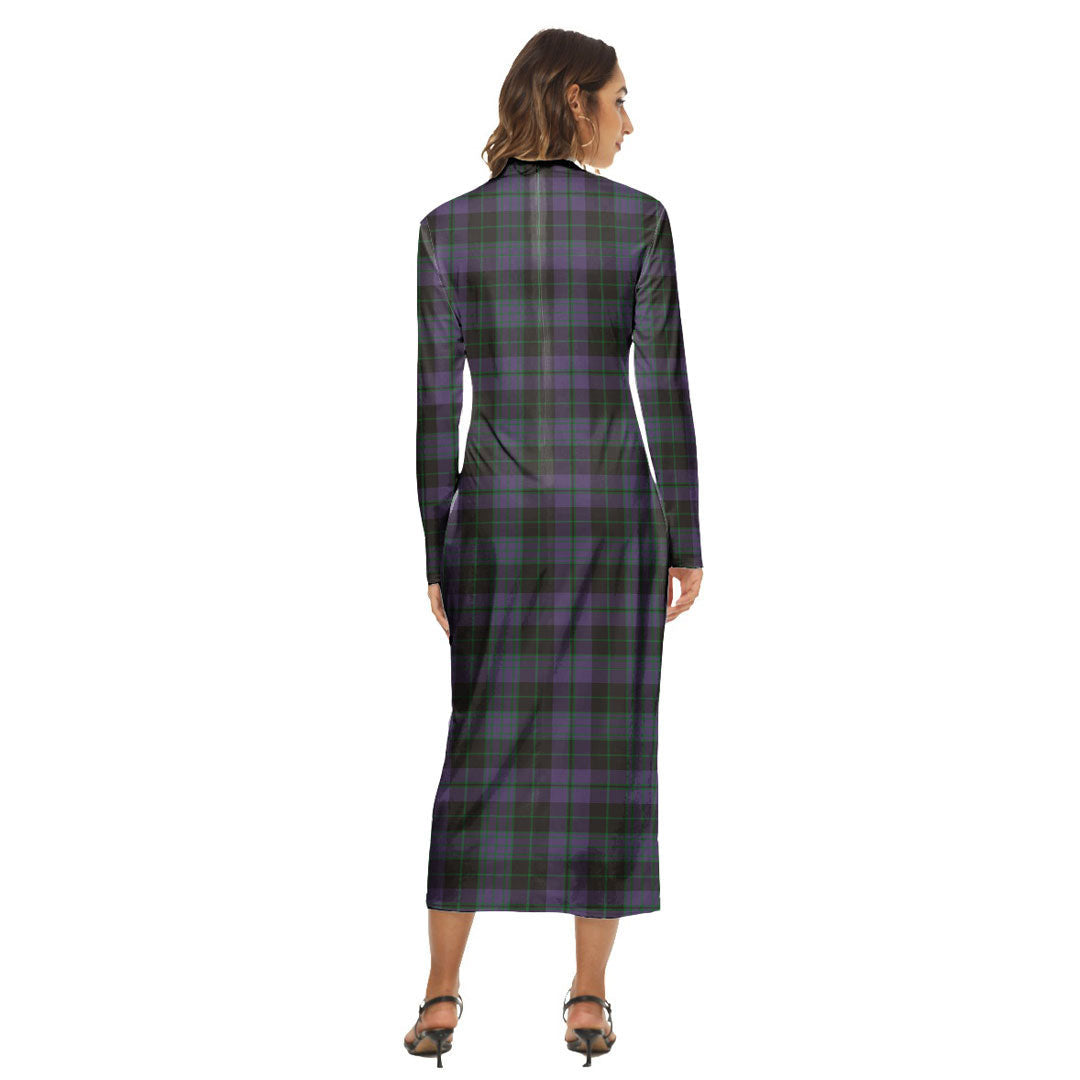 Clergy Green Tartan Plaid Women's Hip Dress