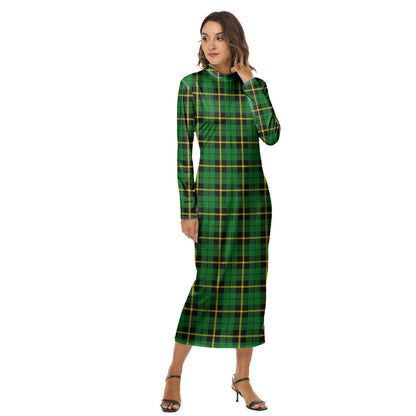 Wallace Hunting Green Tartan Plaid Women's Hip Dress