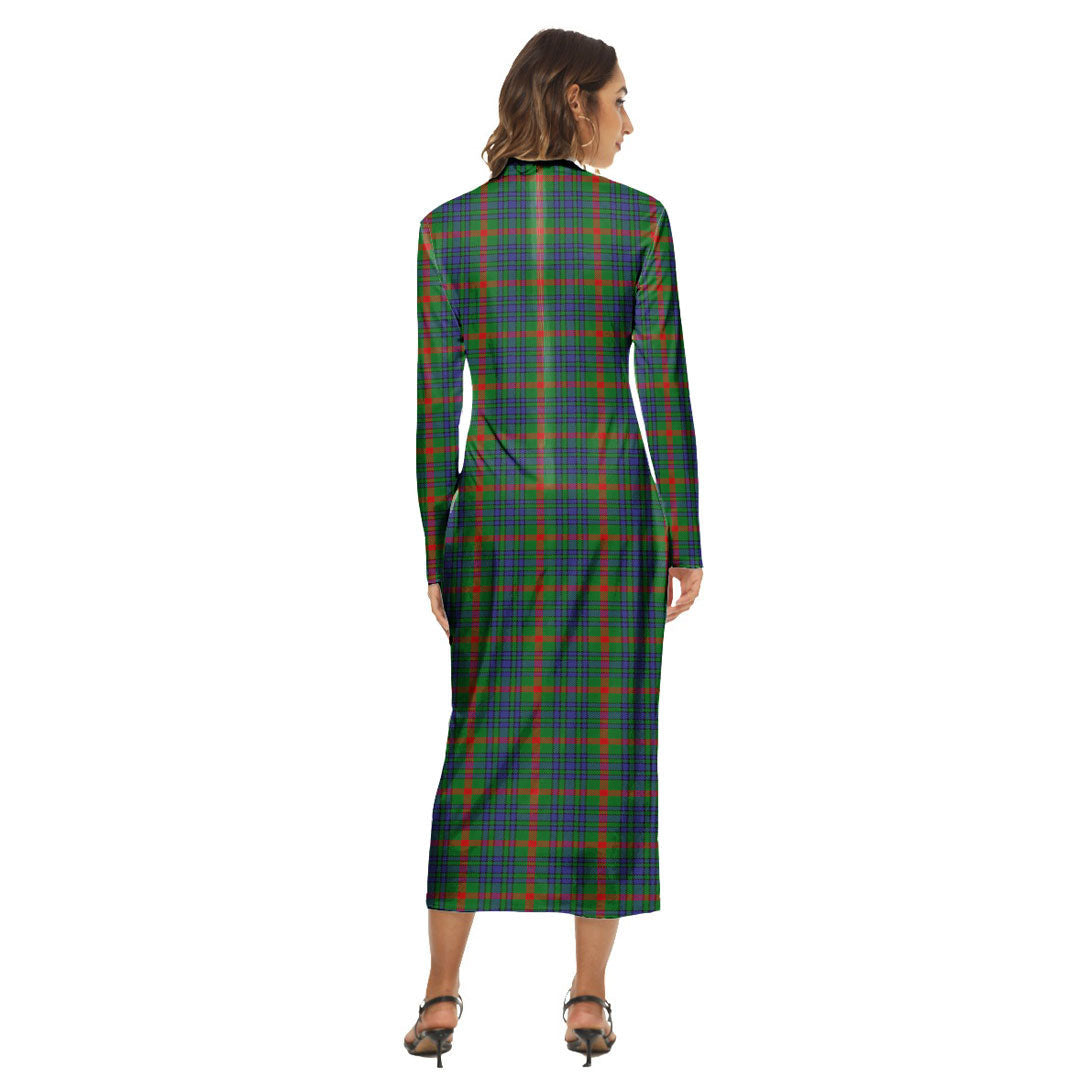 Aiton Tartan Plaid Women's Hip Dress