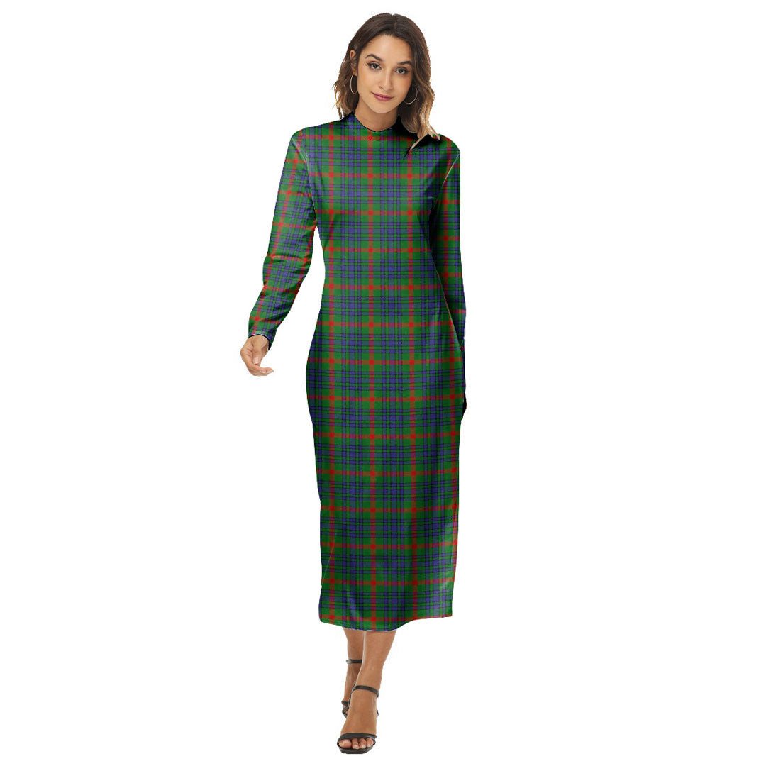 Aiton Tartan Plaid Women's Hip Dress