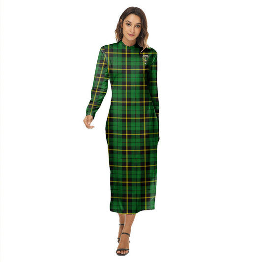 Wallace Hunting Green Tartan Crest Women's Hip Dress