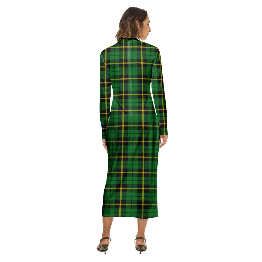 Wallace Hunting Green Tartan Crest Women's Hip Dress