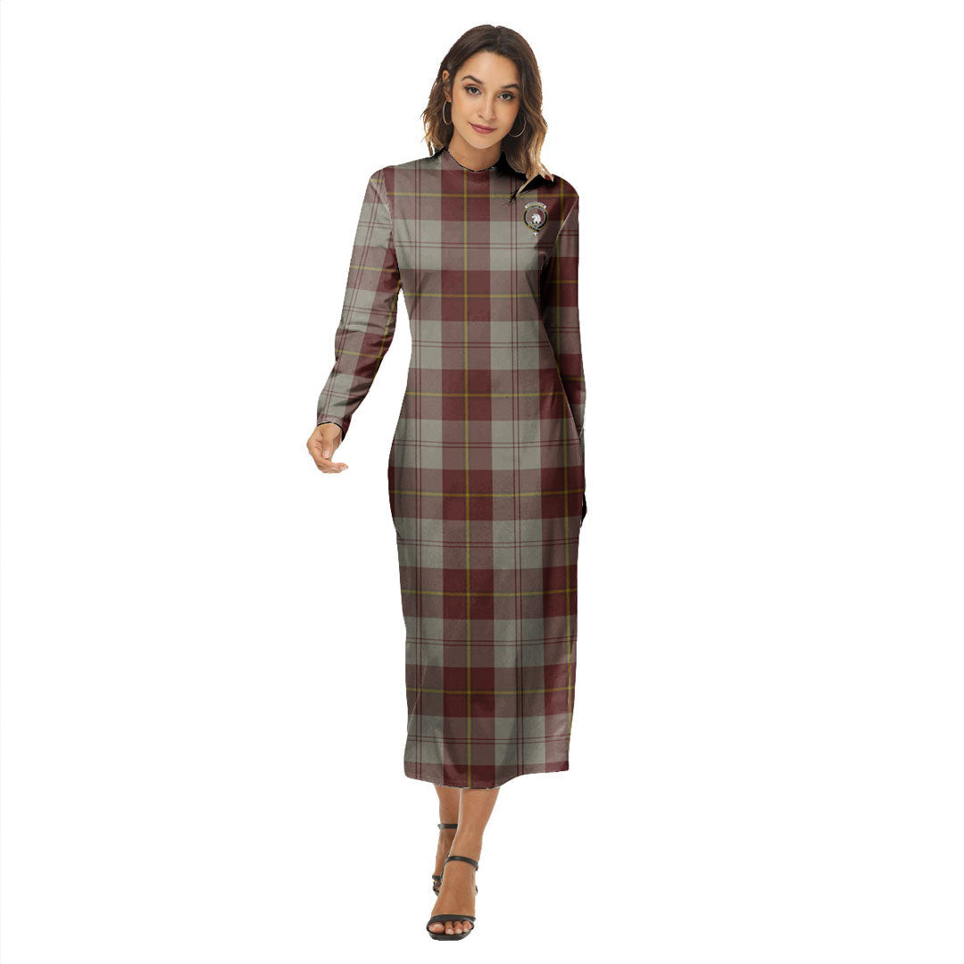 Cunningham Burgundy Dancers Tartan Crest Women's Hip Dress