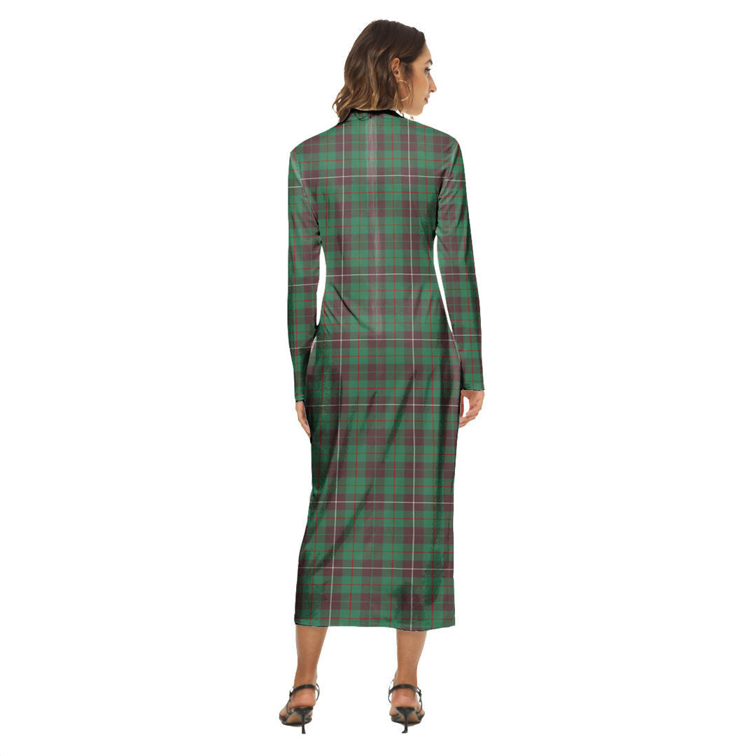 MacKinnon Hunting Ancient Tartan Crest Women's Hip Dress