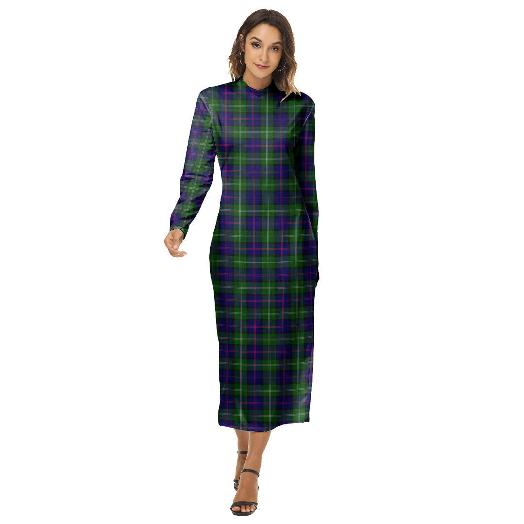 MacThomas Modern Tartan Plaid Women's Hip Dress