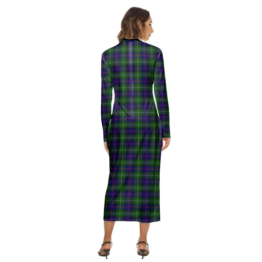 MacThomas Modern Tartan Plaid Women's Hip Dress