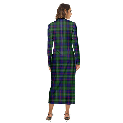 MacThomas Modern Tartan Plaid Women's Hip Dress