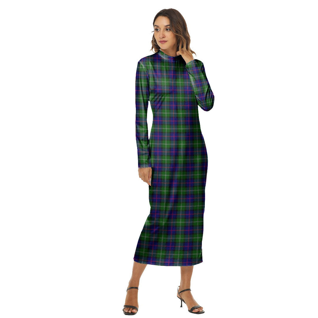 MacThomas Modern Tartan Plaid Women's Hip Dress