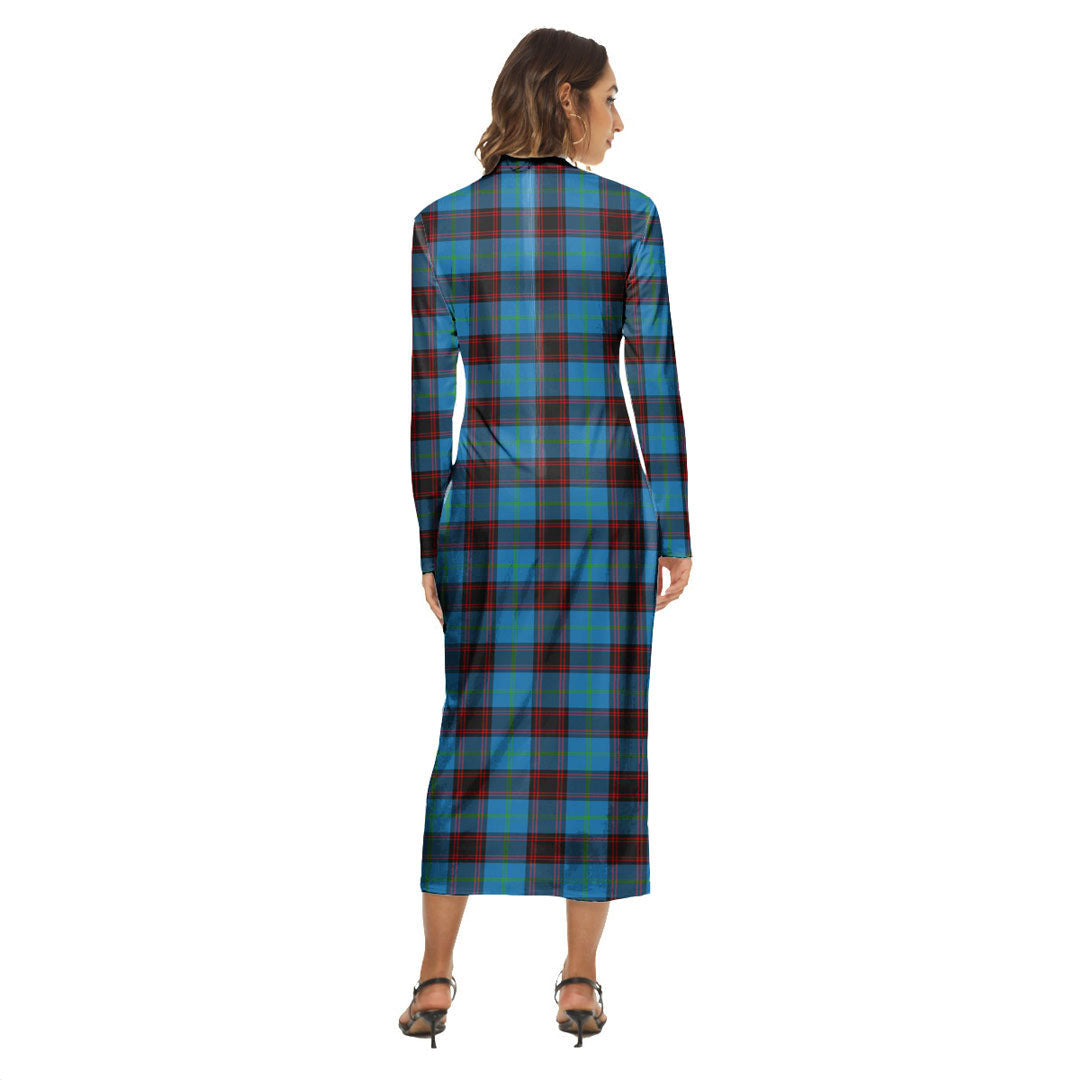 Home Ancient Tartan Crest Women's Hip Dress