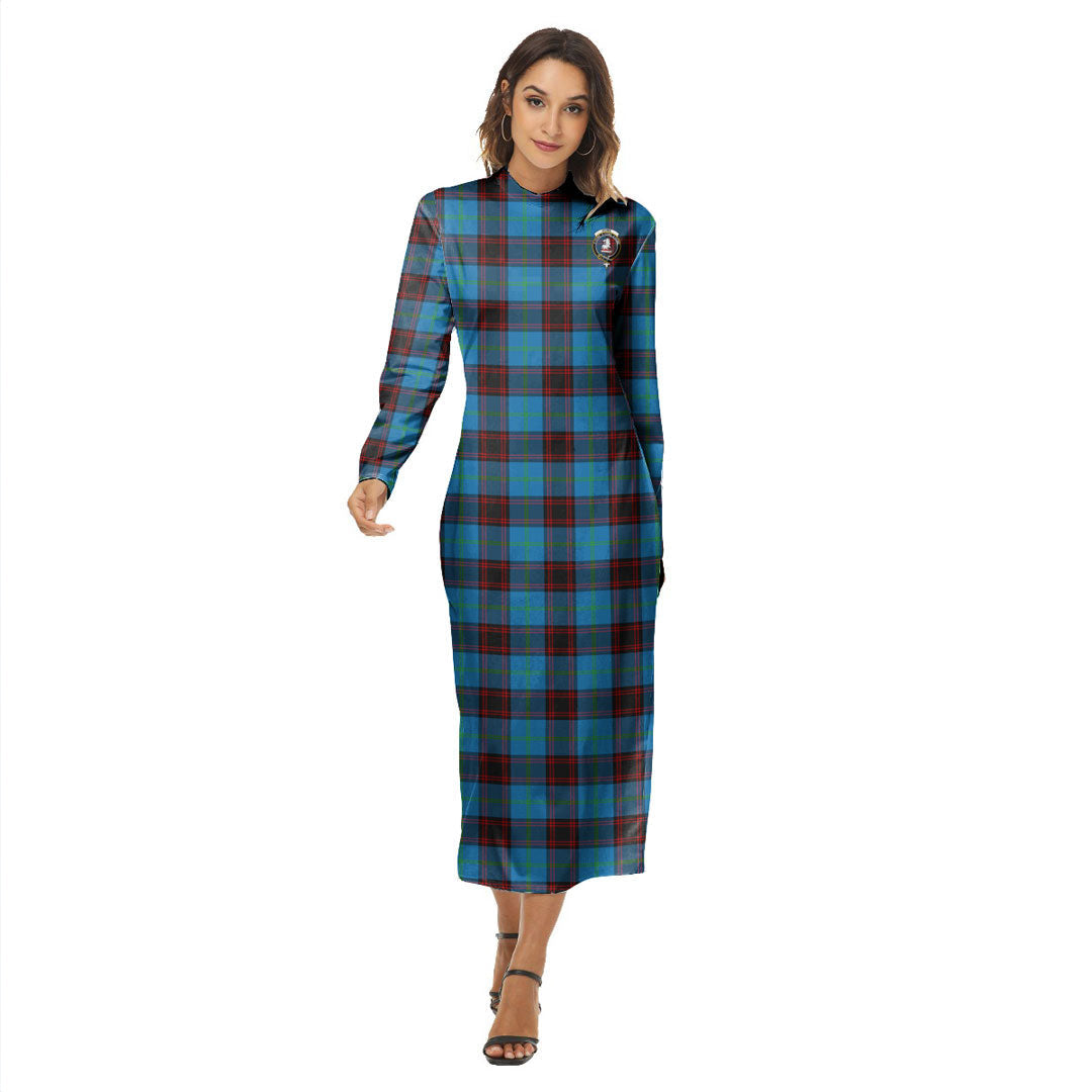 Home Ancient Tartan Crest Women's Hip Dress