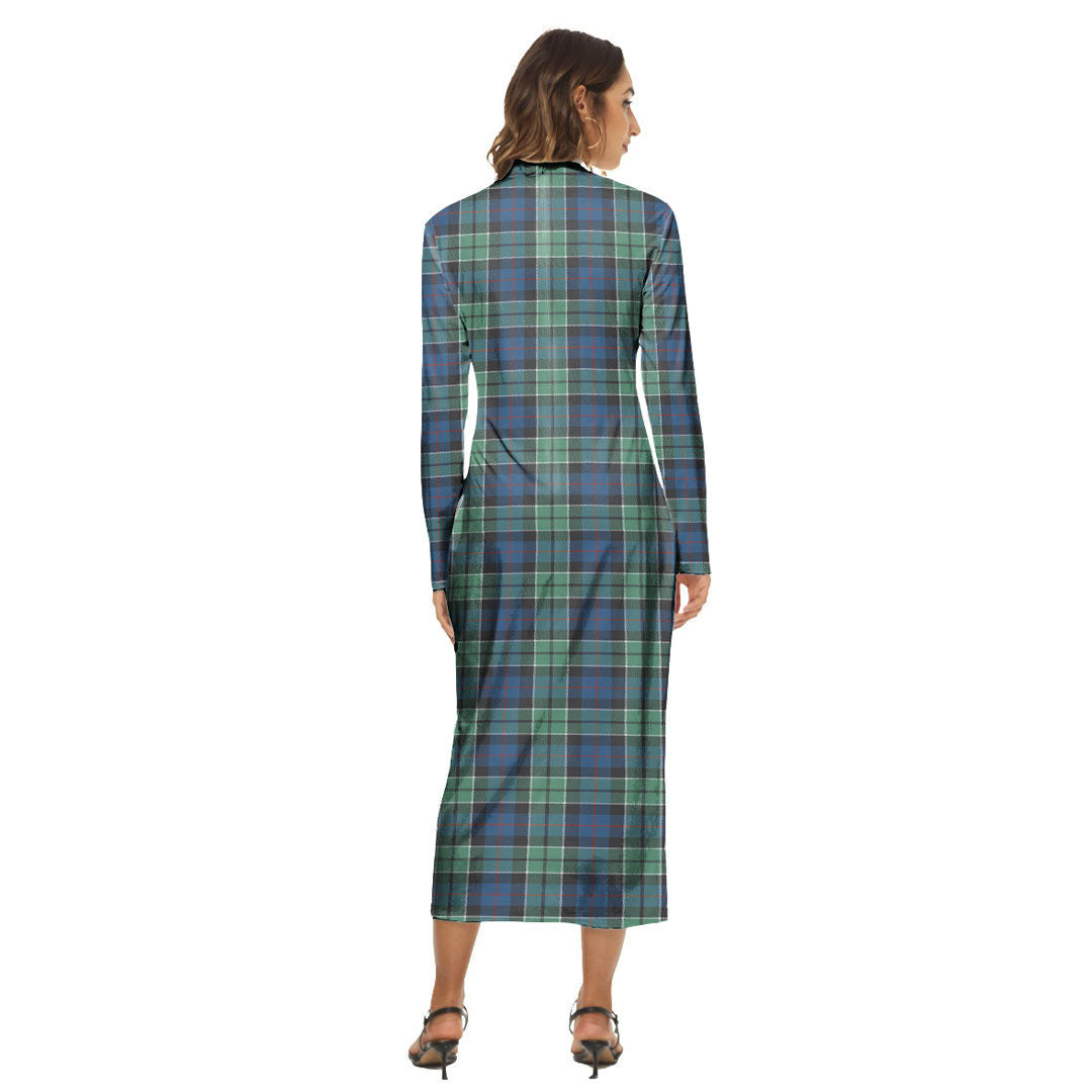 Leslie Hunting Ancient Tartan Plaid Women's Hip Dress