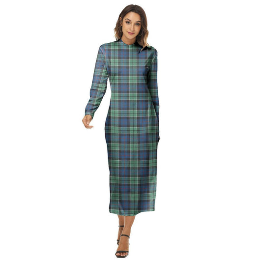 Leslie Hunting Ancient Tartan Plaid Women's Hip Dress