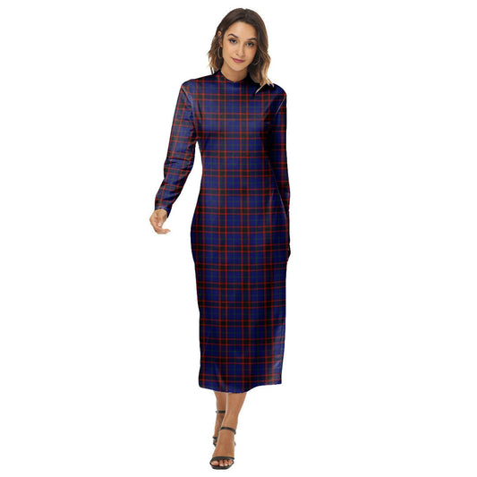 Home Modern Tartan Plaid Women's Hip Dress