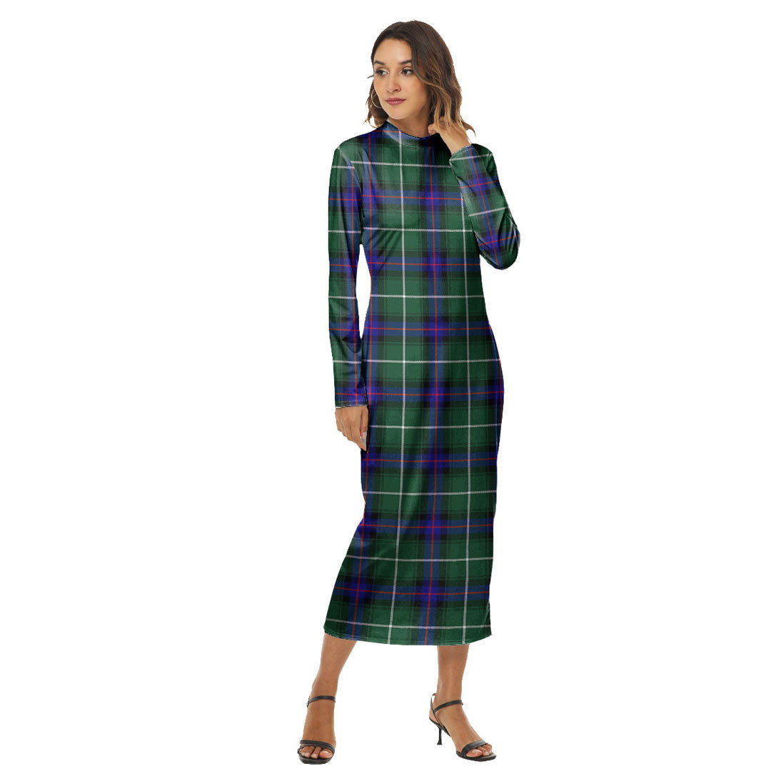 MacDonald of the Isles Hunting Modern Tartan Plaid Women's Hip Dress