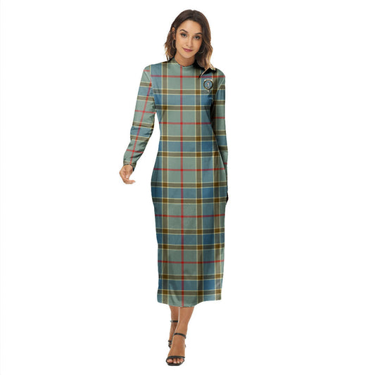 Balfour Blue Tartan Crest Women's Hip Dress