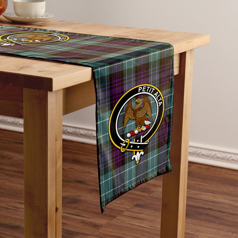 Abercrombie Weathered Tartan Crest Table Runner