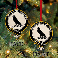 Abernethy Tartan Crest Wood Acrylic Ornament