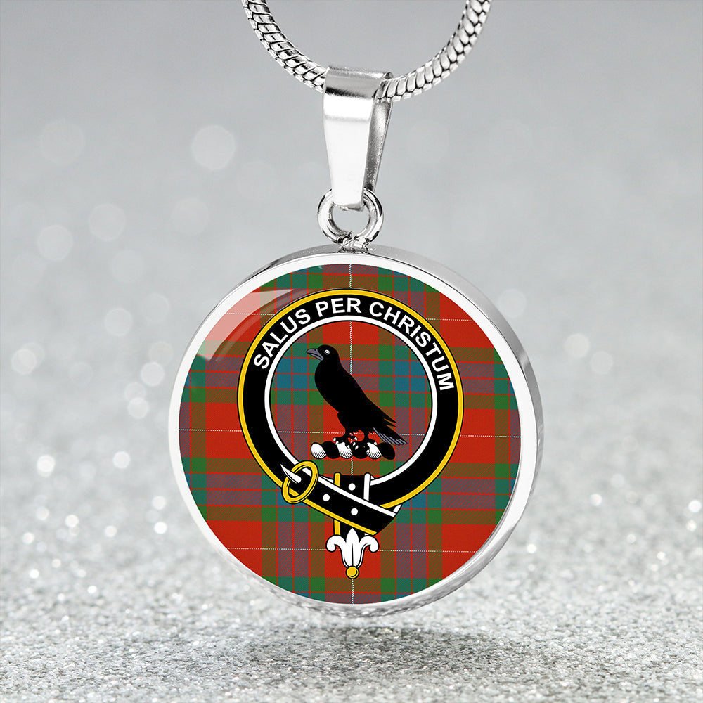 Abernethy Ancient Tartan Crest Circle Necklace