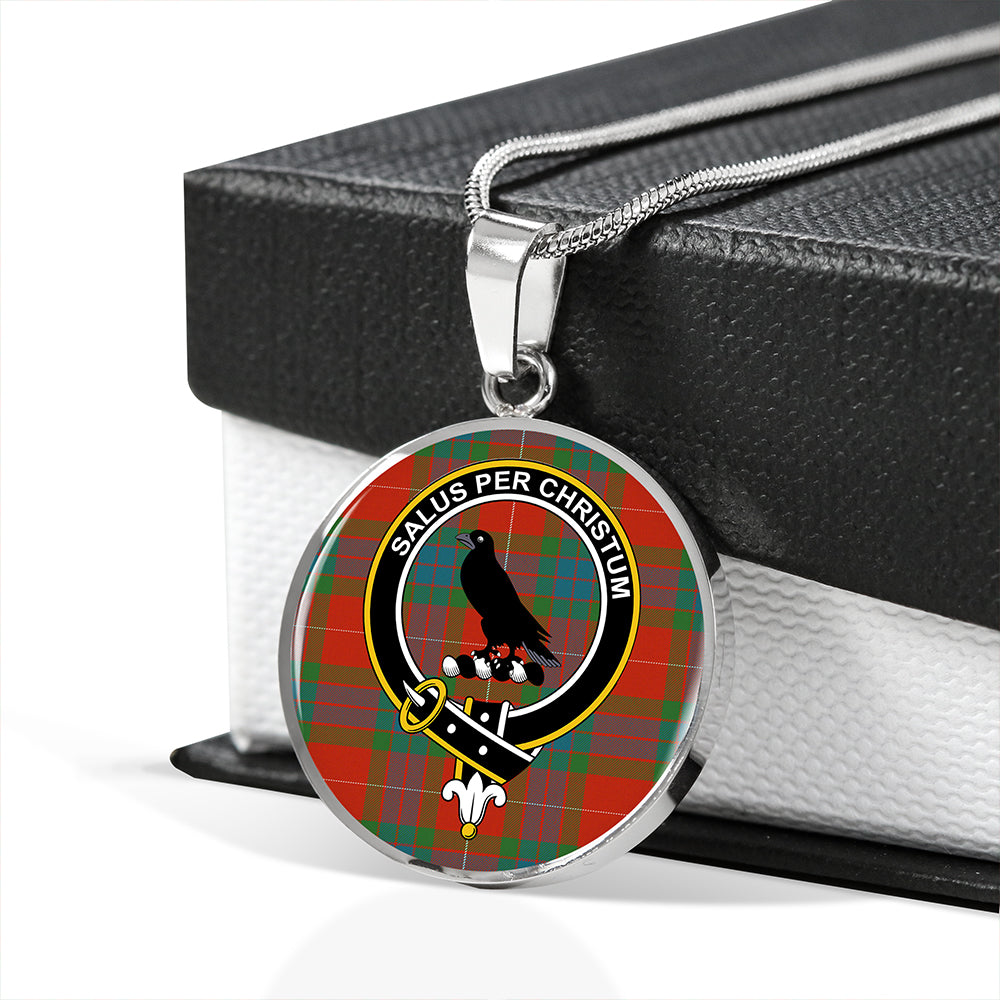 Abernethy Ancient Tartan Crest Circle Necklace