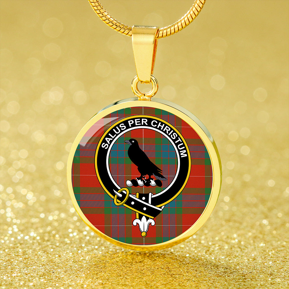 Abernethy Ancient Tartan Crest Circle Necklace