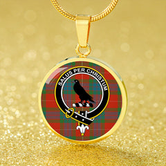 Abernethy Ancient Tartan Crest Circle Necklace