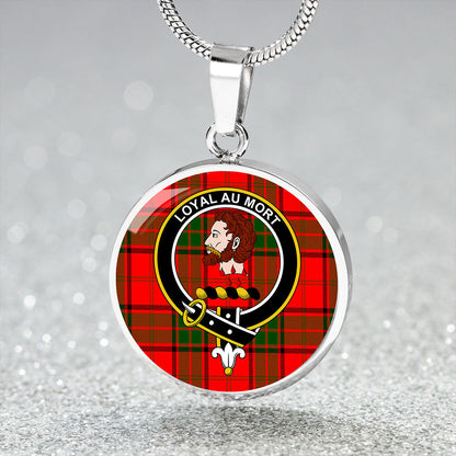 Adair Tartan Crest Circle Necklace