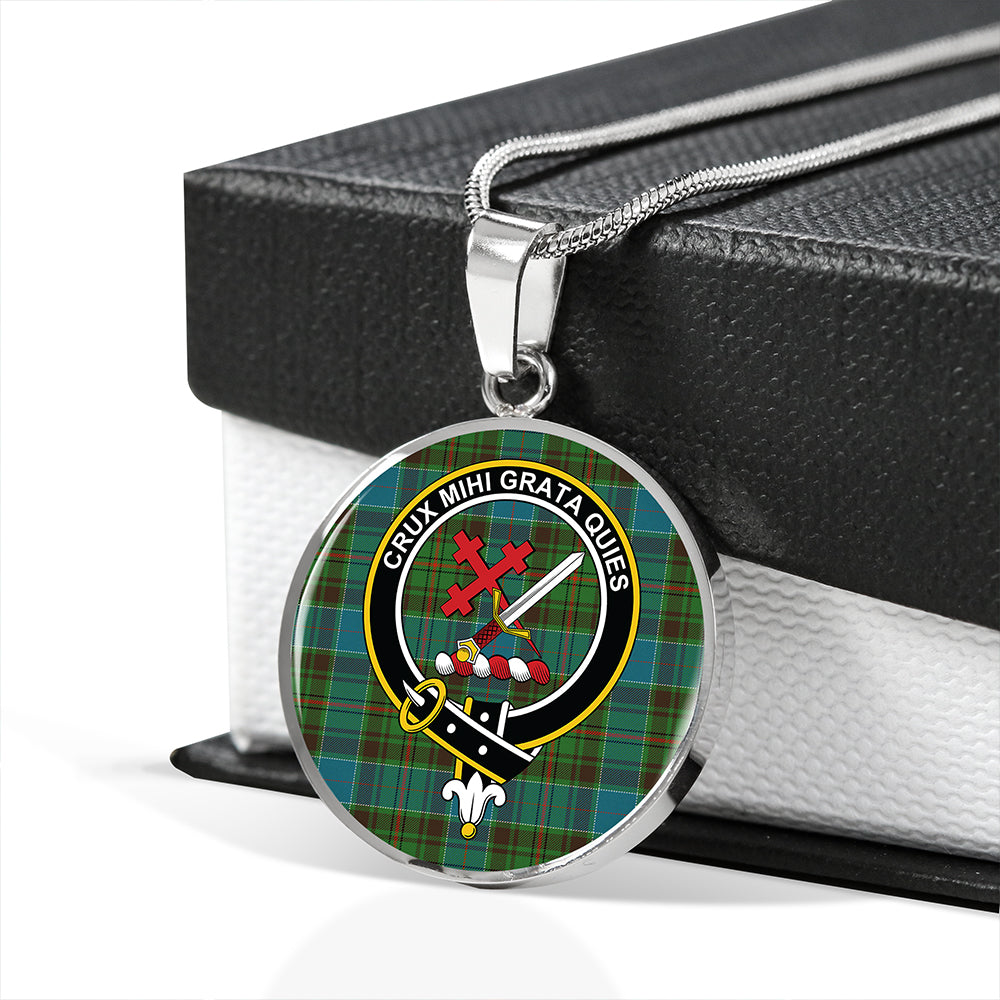 Adam Ancient Tartan Crest Circle Necklace