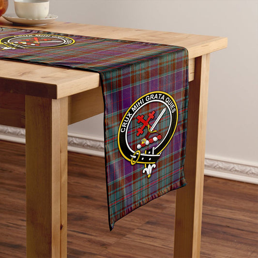 Adam Weathered Tartan Crest Table Runner