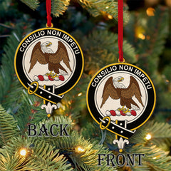 Agnew Tartan Crest Wood Acrylic Ornament