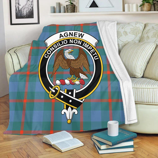 Agnew Ancient Tartan Crest Premium Blanket