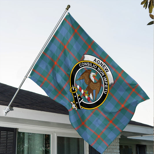 Agnew Ancient Tartan Classic Crest House Flag