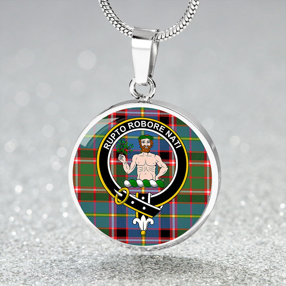 Aikenhead Tartan Crest Circle Necklace