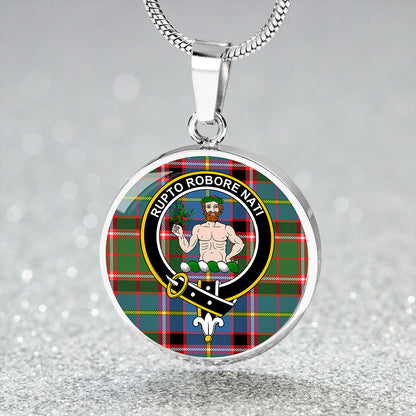 Aikenhead Tartan Crest Circle Necklace