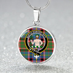 Aikenhead Tartan Crest Circle Necklace