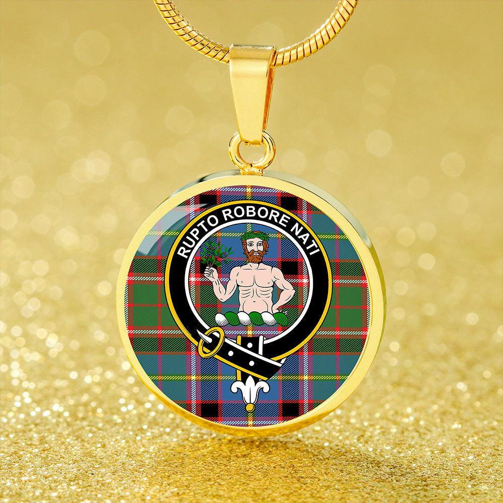 Aikenhead Tartan Crest Circle Necklace