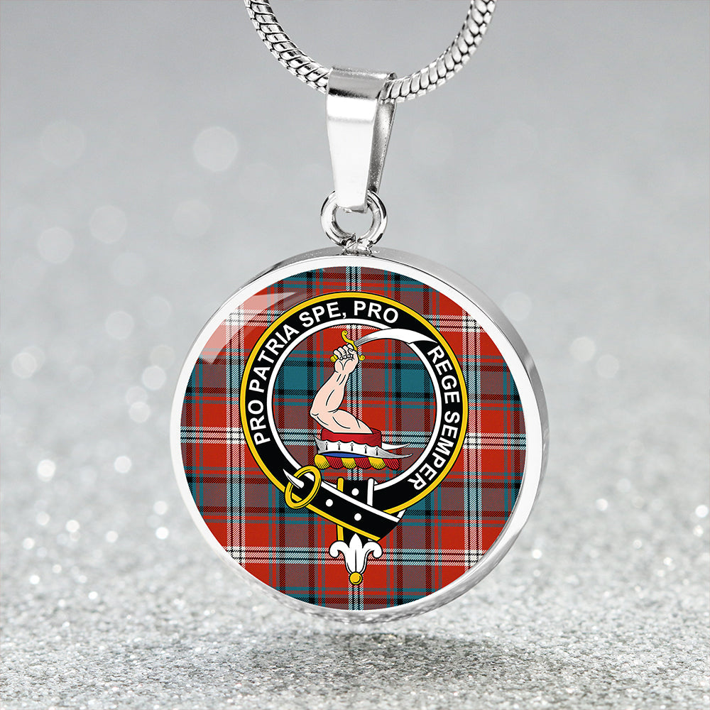 Ainslie 1992 Ancient Tartan Crest Circle Necklace