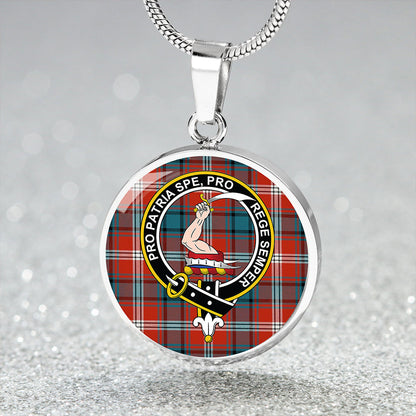 Ainslie 1992 Ancient Tartan Crest Circle Necklace