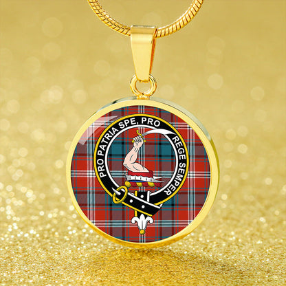 Ainslie 1992 Ancient Tartan Crest Circle Necklace