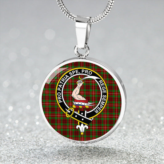 Ainslie Tartan Crest Circle Necklace