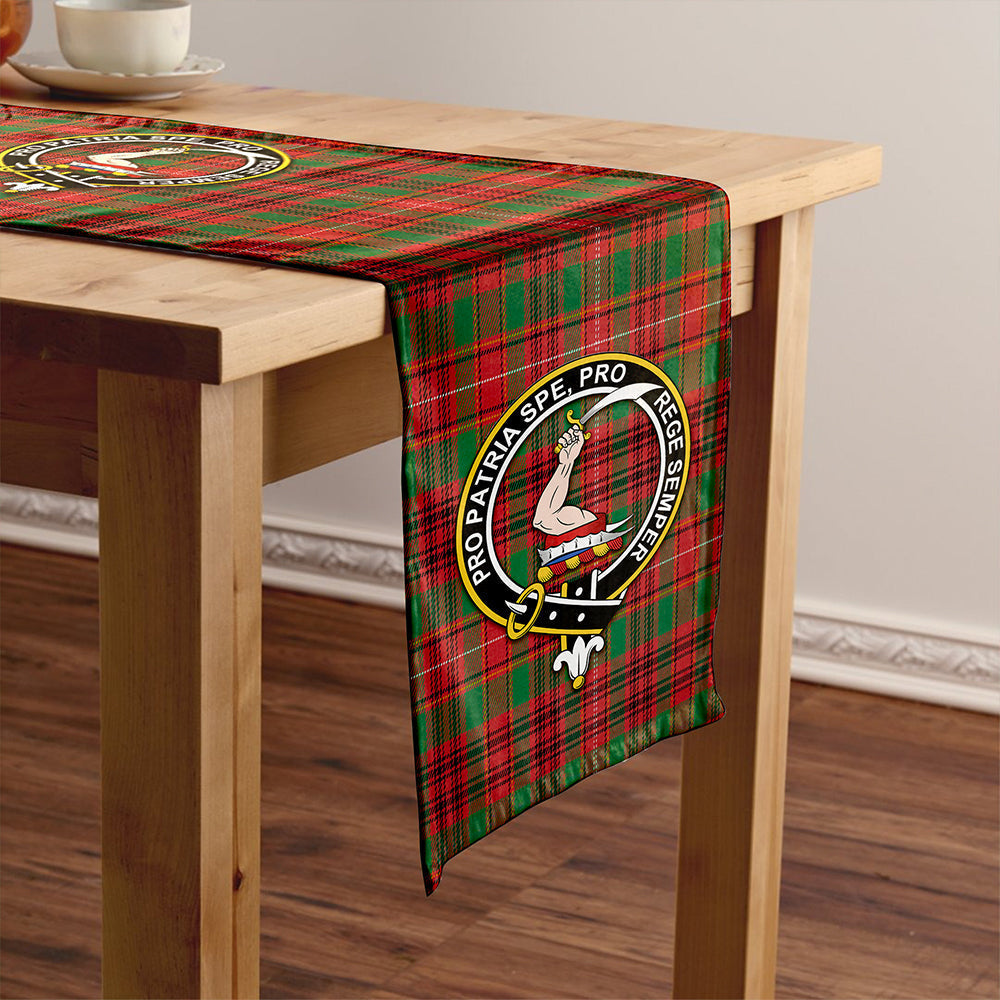 Ainslie Modern Tartan Crest Table Runner