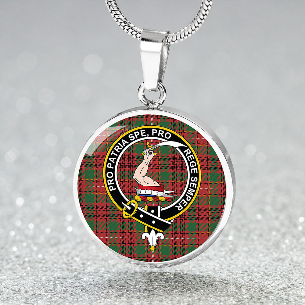 Ainslie Ancient Tartan Crest Circle Necklace