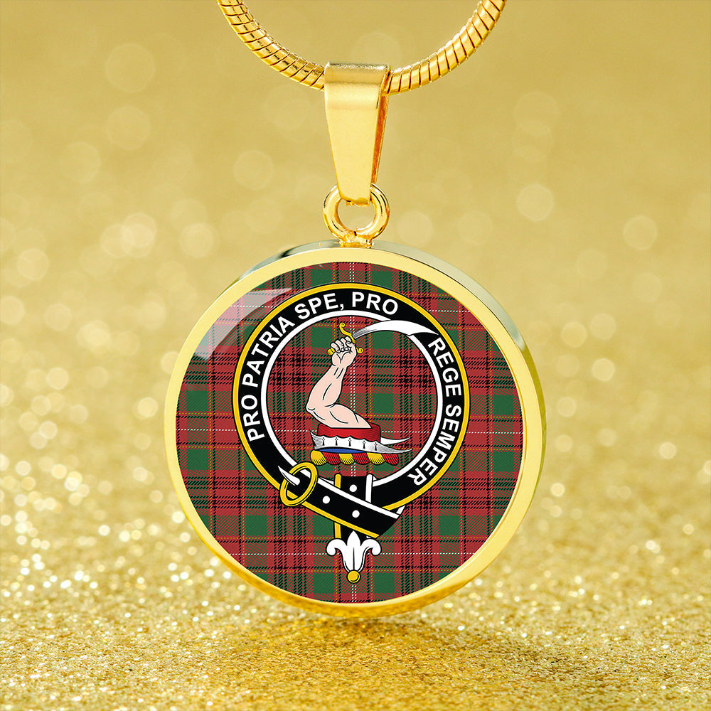 Ainslie Ancient Tartan Crest Circle Necklace