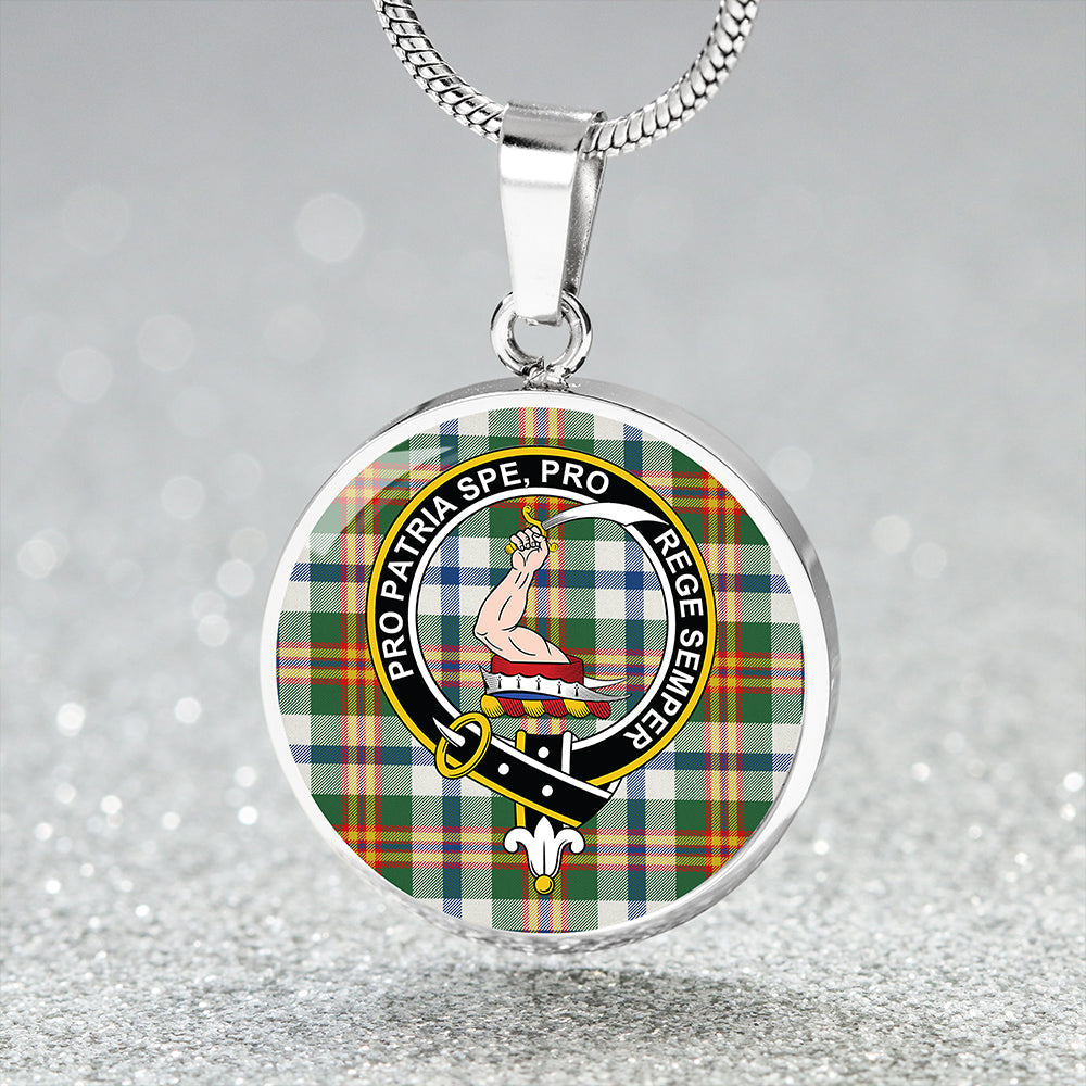 Ainslie Lake Ancient Tartan Crest Circle Necklace