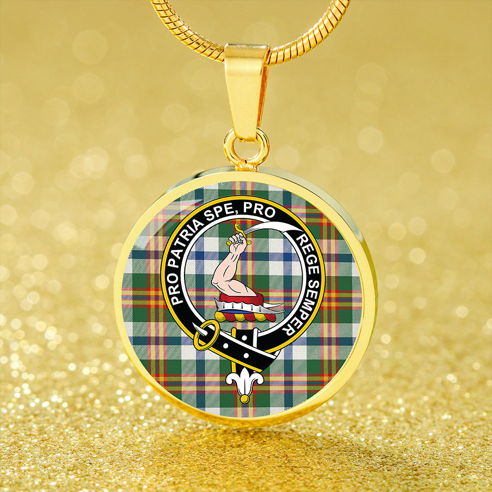 Ainslie Lake Ancient Tartan Crest Circle Necklace